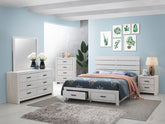 Orleans Furniture - Coaster - Brantford 5-piece Eastern King Bedroom Set Coastal White - 207050KE-S5